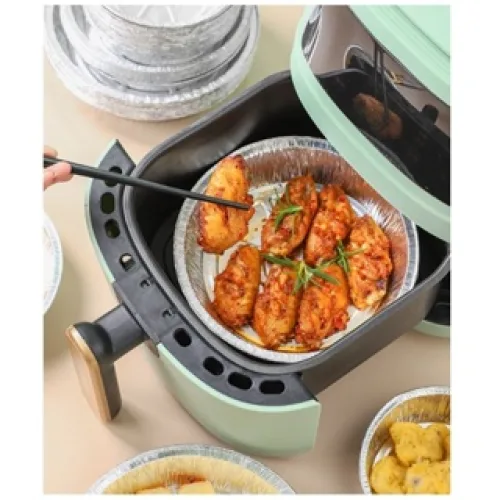 Combo 10 Đĩa Giấy Bạc Lót Nồi Chiên Không Dầu Lò Nướng 22cm