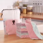 Combo 10 Khăn Lau Bếp Đa Năng - Khăn Bếp 2 Mặt Vải Mềm Mịn Siêu Thấm Nước 25x15Cm
