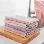 Combo 10 Khăn Lau Bếp Đa Năng - Khăn Bếp 2 Mặt Vải Mềm Mịn Siêu Thấm Nước 25x15Cm