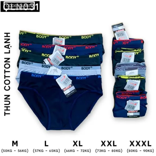 Combo 10 Quần Lót Nam Tam Giác Viền Lưng Thun Lạnh Cao Cấp