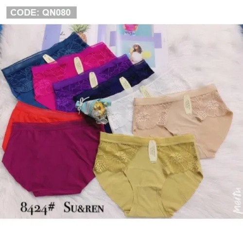 Combo 10 quần lót nữ vải su phối ren