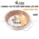 Combo 100 Tờ Giấy Lót Nồi Chiên Không Dầu Giấy Nến Vàng Tiện Dụng 19.5x5cm