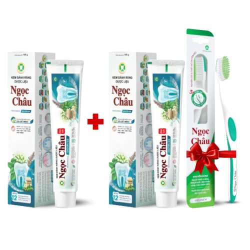Combo 2 Cây Kem Đánh Răng Ngọc Châu Chuyên Gia 100g/Tuýp - Kem Đánh Răng Dược Liệu + Tặng 1 Bài Chải Đánh Răng phù hợp để tham khảo khi chọn mỹ phẩm ngọc châu