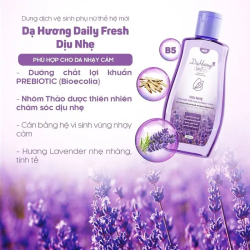 Combo 2 Chai Dung Dịch Vệ Sinh Dạ Hương Daily Fresh Dịu Nhẹ Màu Tím 120ml/chai