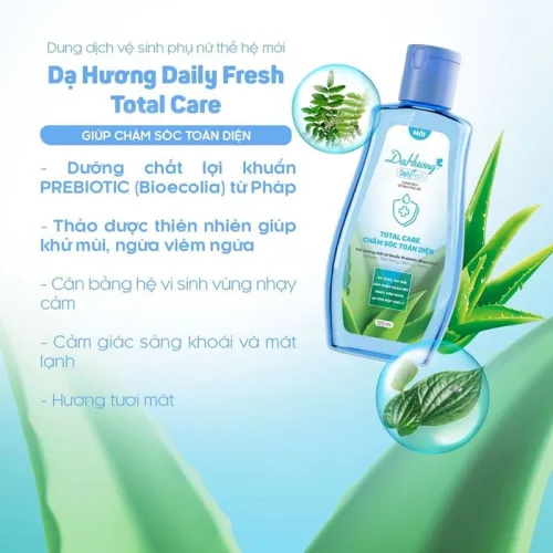 Combo 2 Chai Dung Dịch Vệ Sinh Dạ Hương Daily Fresh Total Care Màu Xanh 120ml/chai