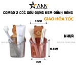 Combo 2 Cốc Dán Tường Hình Gấu - Cốc Đựng Kem Đánh Răng Dao Cạo Râu Cắm Bút 10.5x8x9.5cm