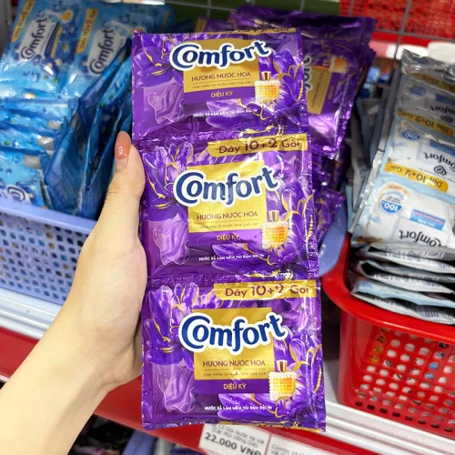 Combo 2 Dây 24 Gói Nước Xả Vải Comfort Hương Nước Hoa Diệu Kỳ 18ml/Gói - Màu Tím