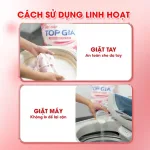 Combo 2 Túi Bột Giặt Quần Áo Top Gia 850g/Túi Hương Nước Hoa Pháp