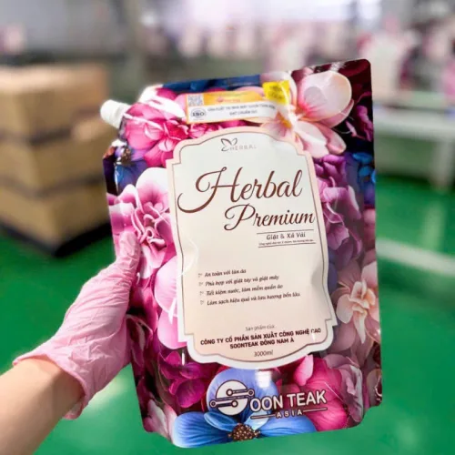 Combo 2 Túi Nước Giặt Xả Herbal Prmium Hương Nước Hoa 3L/Túi