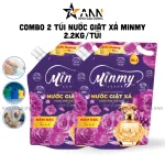 Combo 2 Túi Nước Giặt Xả Minmy Màu Tím Hoặc Hồng 2,2kg/Túi