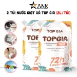 Combo 2 Túi Nước Giặt Xả Top Gia Hương Lavender 3in1 Dịu Nhẹ 2L/Túi( Tổng 2 túi 4 Lít)