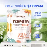Combo 2 Túi Nước Giặt Xả Top Gia Hương Lavender 3in1 Dịu Nhẹ 2L/Túi( Tổng 2 túi 4 Lít)