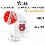 Combo 3 Bịt màng bọc- 1 bịt 100 Túi Bọc Thực Phẩm Co Giãn Siêu Dai Dùng 1 Lần 17x21x4cm(3