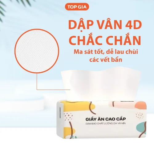 Combo 3 Gói Giấy Ăn Đa Sắc Top Gia