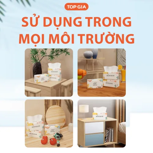 Combo 3 Gói Giấy Ăn Đa Sắc Top Gia
