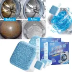 Combo 3 Hộp 12 Viên Tẩy Lồng Máy Giặt - Viên Vệ Sinh Lồng Giặt Tẩy Sạch Cặn Bẩn Vi Khuẩn Gây Mùi 9x8x5cm