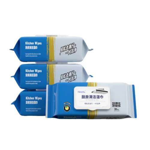 Combo 3 Khăn Ướt Lau Bếp Đa Năng - Khăn Lau Bàn Bếp Bát Đĩa Đa Năng An Toàn 1 Gói 80 Miếng 30x11x5cm