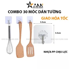 Combo 30 Móc Dán Tường Chịu Lực 5,5x5,5cm