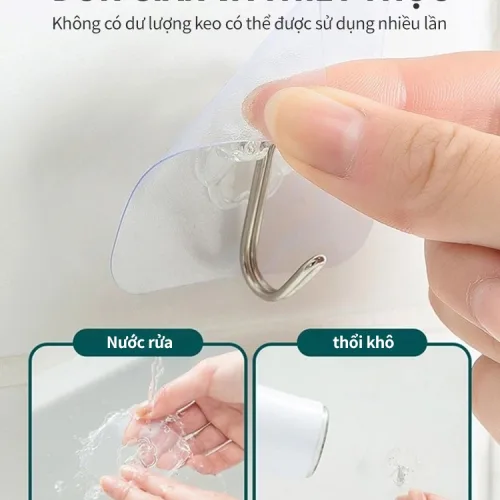 Combo 30 Móc Dán Tường Chịu Lực 5,5x5,5cm