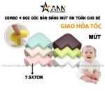 Combo 4 Bọc Góc Bàn Bằng Mút An Toàn Cho Bé - Mút Bọc Góc Bàn Tránh Va Đập 7.5x7cm