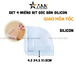 Combo 4 Bọc Góc Bàn Bằng Silicon An Toàn  Cho Bé - Miếng Bọc Góc Bàn Tránh Va Đập 4.3x4.3x1.5cm