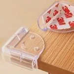 Combo 4 Bọc Góc Bàn Bằng Silicon An Toàn  Cho Bé - Miếng Bọc Góc Bàn Tránh Va Đập 4.3x4.3x1.5cm