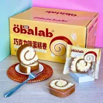 Combo 5 Cái Bánh Bông Lan Cuộn OBALAB Vị Socola/ Vị Trà Xanh/ Vị Phô Mai 60g