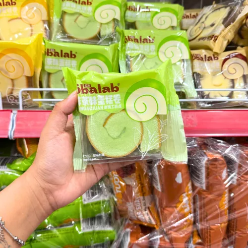Combo 5 Cái Bánh Bông Lan Cuộn OBALAB Vị Socola/ Vị Trà Xanh/ Vị Phô Mai 60g