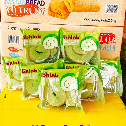Combo 5 Cái Bánh Bông Lan Cuộn OBALAB Vị Socola/ Vị Trà Xanh/ Vị Phô Mai 60g