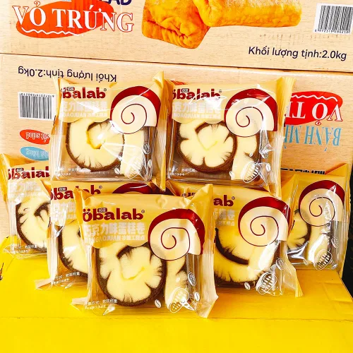 Combo 5 Cái Bánh Bông Lan Cuộn OBALAB Vị Socola/ Vị Trà Xanh/ Vị Phô Mai 60g