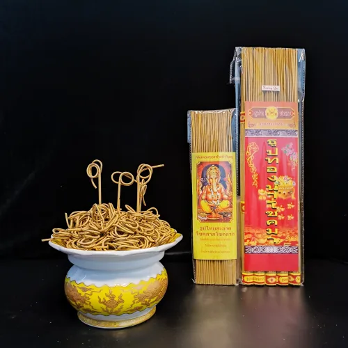 Túi Nén Nhang Thần Tài Thái Lan Nhập Khẩu - Hương Sạch Cuộn Tàn Đồng Xu 39cm