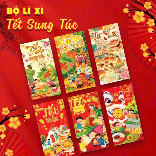 Combo 50 Bao Lì Xì Tết Ất Tỵ 2025