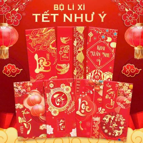 Combo 50 Bao Lì Xì Tết Ất Tỵ 2025