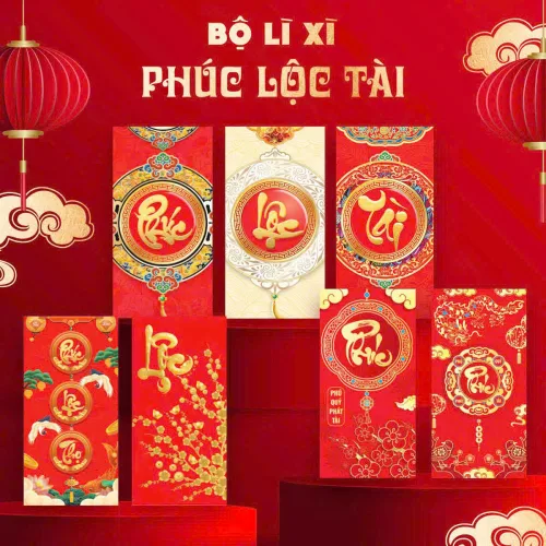 Combo 50 Bao Lì Xì Tết Ất Tỵ 2025
