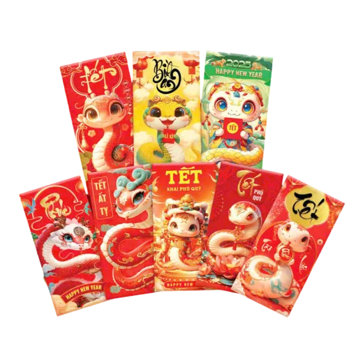 Combo 50 Bao Lì Xì Tết Ất Tỵ 2025