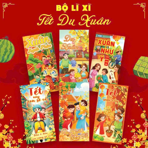 Combo 50 Bao Lì Xì Tết Ất Tỵ 2025