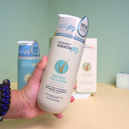 Combo Dầu Gội Xả Biotin Collagen Voudioty Keratin x9 - Phiên Bản Mới 2025