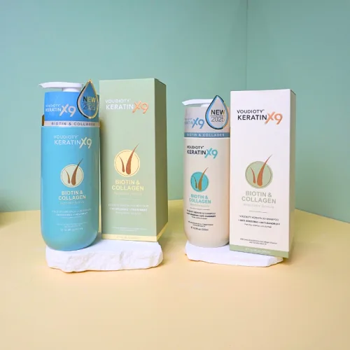 Combo Dầu Gội Xả Biotin Collagen Voudioty Keratin x9 - Phiên Bản Mới 2025