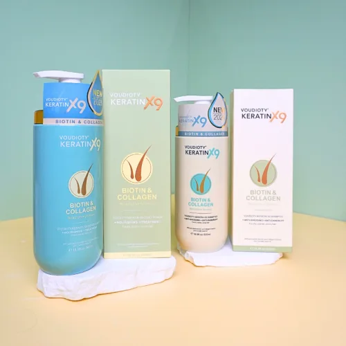 Combo Dầu Gội Xả Biotin Collagen Voudioty Keratin x9 - Phiên Bản Mới 2025