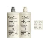 Combo Dầu Gội Xã Elvawell Màu Trắng 500ml Hỗ Trợ Nuôi Dưỡng Tóc Suôn Mượt Và Giảm Gàu - Tặng Gói Test Mini