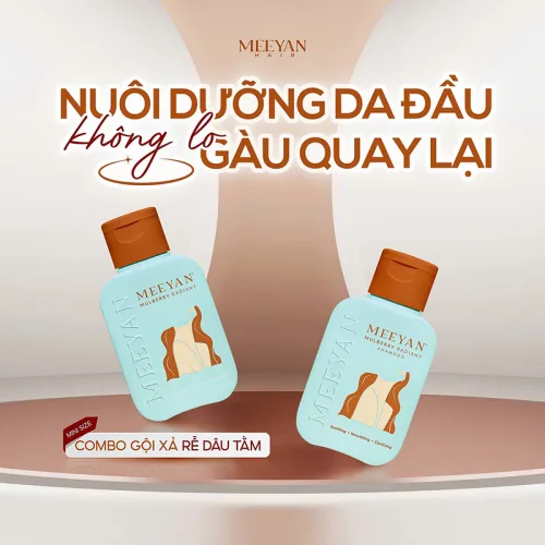 Combo Dầu Gội Xả Rễ Dâu Tằm Meeyan Mini