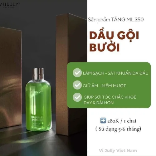 Combo Dầu Gội Xả Xịt Bưởi Vijully Phiên Bản Mới