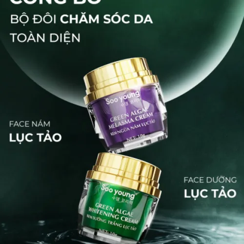 Combo Face Ngày Lục Tảo Soo Young Mini + Face Đêm Lục Tảo Soo Young Mini –