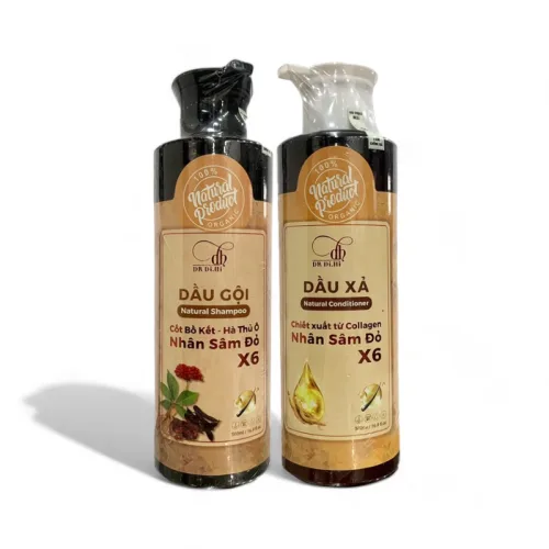 Combo Dầu Gội Xả Nhân Sâm Đỏ X6 Dr Di Hi