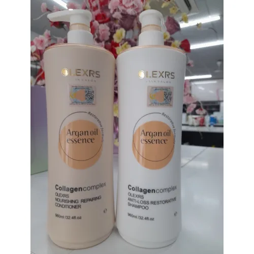 Combo Gội Xả Olexrs Argan Oil Essence Màu Cam 500ml - Phiên Bản Mới 2024