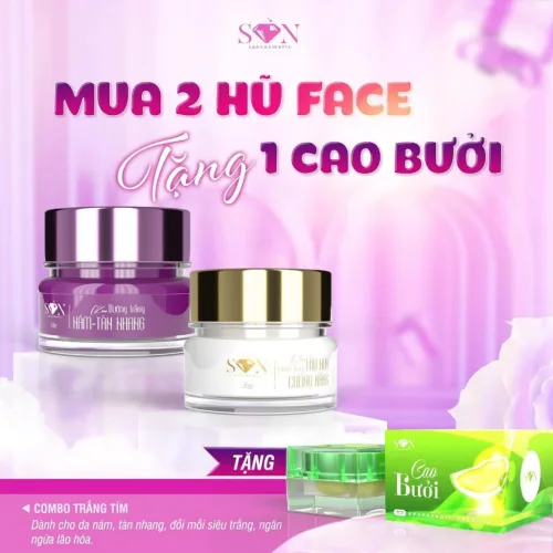 Combo Kem Dưỡng Trắng Da, Giảm Mụn  son Cosmetic Tặng Kèm Cao Bưởi Loại Bỏ Thâm Sạm Se Khít Lỗ Chân Lông