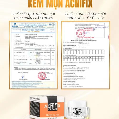 Combo Kem Mụn 31may Acnifix 10g + Serum Mụn 31may Acnidrop 10ml + Sữa Rửa Mặt 31may Hydra Cleanser 100ml - Mỹ Phẩm Thirty One May