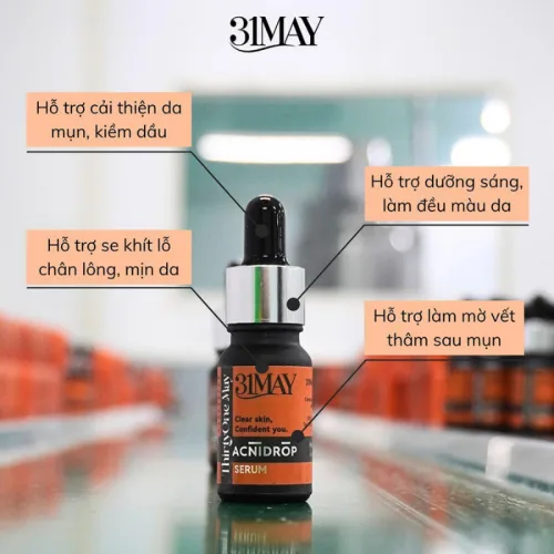 Combo Kem Mụn 31may Acnifix 10g + Serum Mụn 31may Acnidrop 10ml + Sữa Rửa Mặt 31may Hydra Cleanser 100ml - Mỹ Phẩm Thirty One May