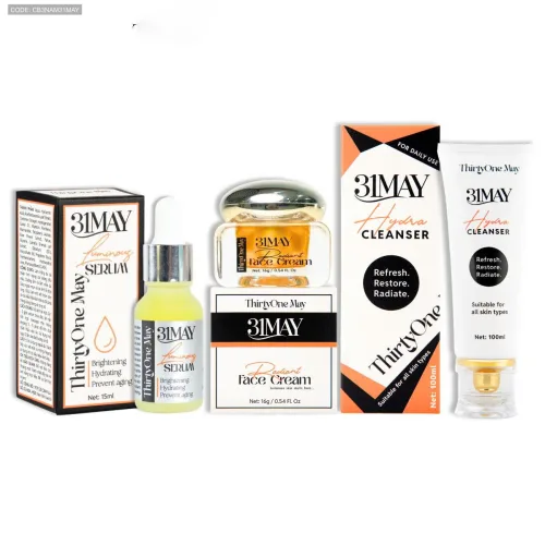 Combo Kem Nám 31may 16g & Serum Cang Bóng 31may Acnidrop 10ml & Sữa Rửa Mặt 31may Hydra Cleanser 100ml - Mỹ Phẩm Thirty One May