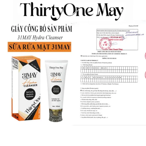 Combo Kem Nám 31may 16g & Serum Cang Bóng 31may Acnidrop 10ml & Sữa Rửa Mặt 31may Hydra Cleanser 100ml - Mỹ Phẩm Thirty One May